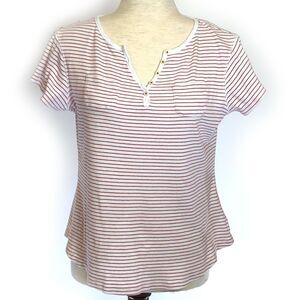 Chaps Ralph Lauren Women's Henley Nautical Shirt Medium